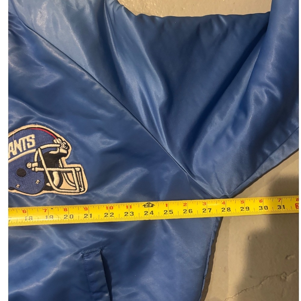 Chalk Line Satin Jacket Men XL Blue Good NY Giants NFL Vintage Varsity USA Made - Picture 6 of 9